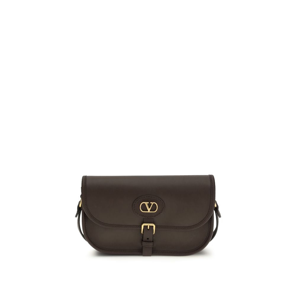 Valentino Garavani Braune Kalbsleder Bos Taurus Schultertasche
