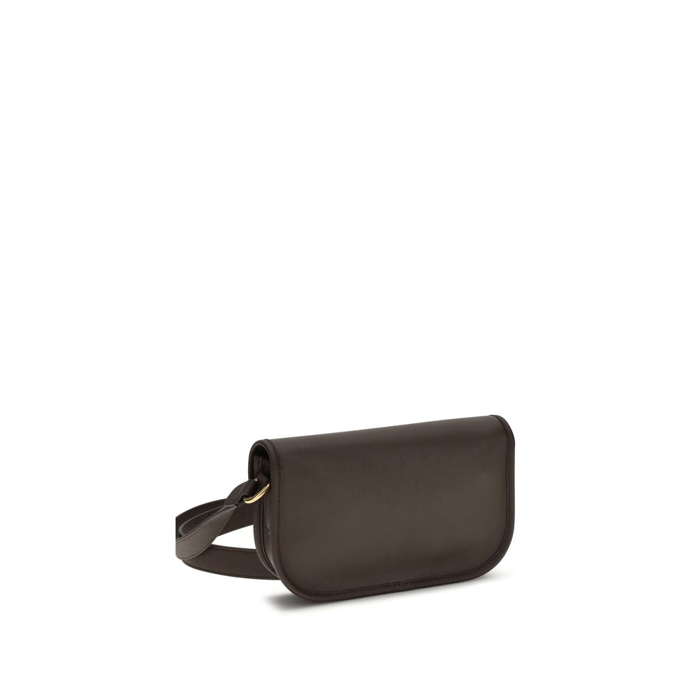 Valentino Garavani Braune Kalbsleder Bos Taurus Schultertasche