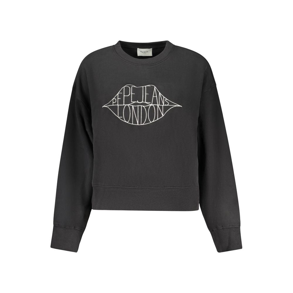 Pepe Jeans Schwarzer Baumwoll-Sweatshirt für Damen