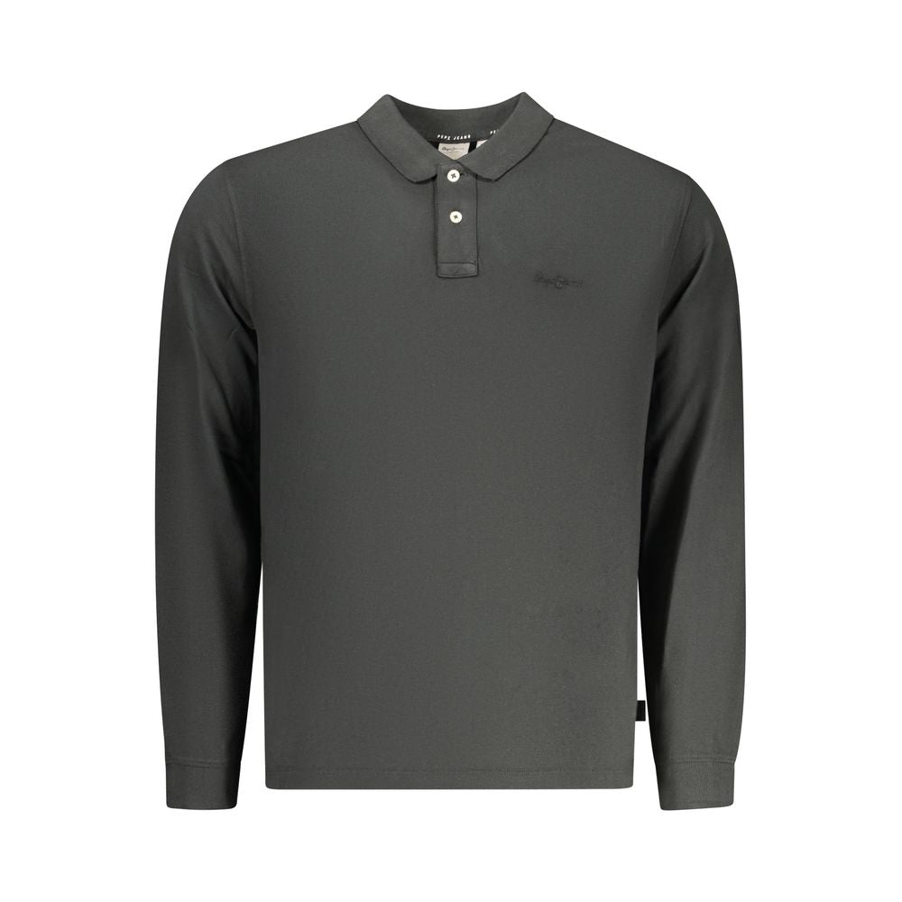 Pepe Jeans Schwarzes Herren-Poloshirt aus Baumwolle