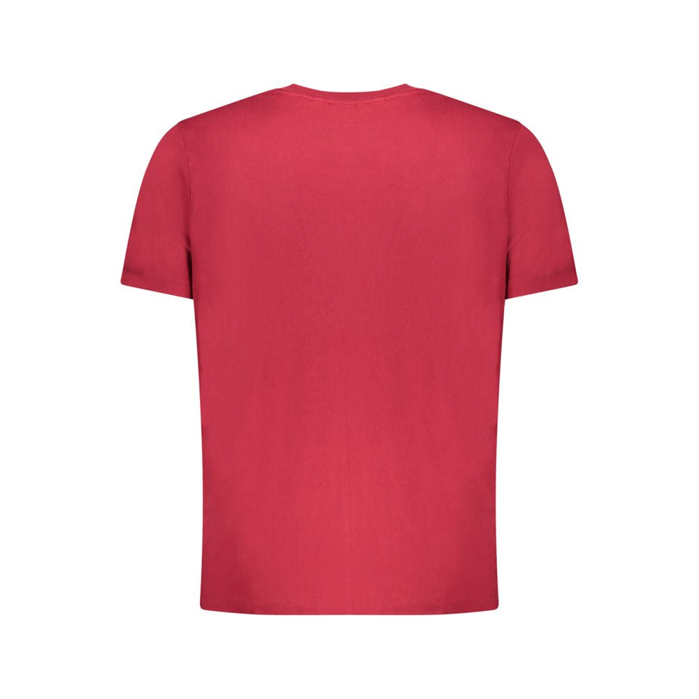Pepe Jeans Rotes Baumwoll-T-Shirt für Herren