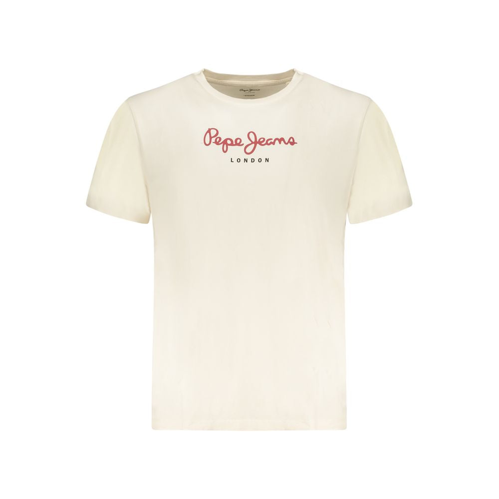 Pepe Jeans Beiges Baumwoll-T-Shirt für Herren