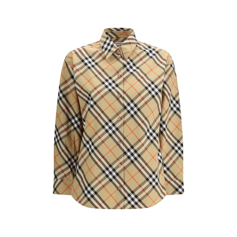 Burberry Mehrfarbiges Baumwollhemd mit Muster