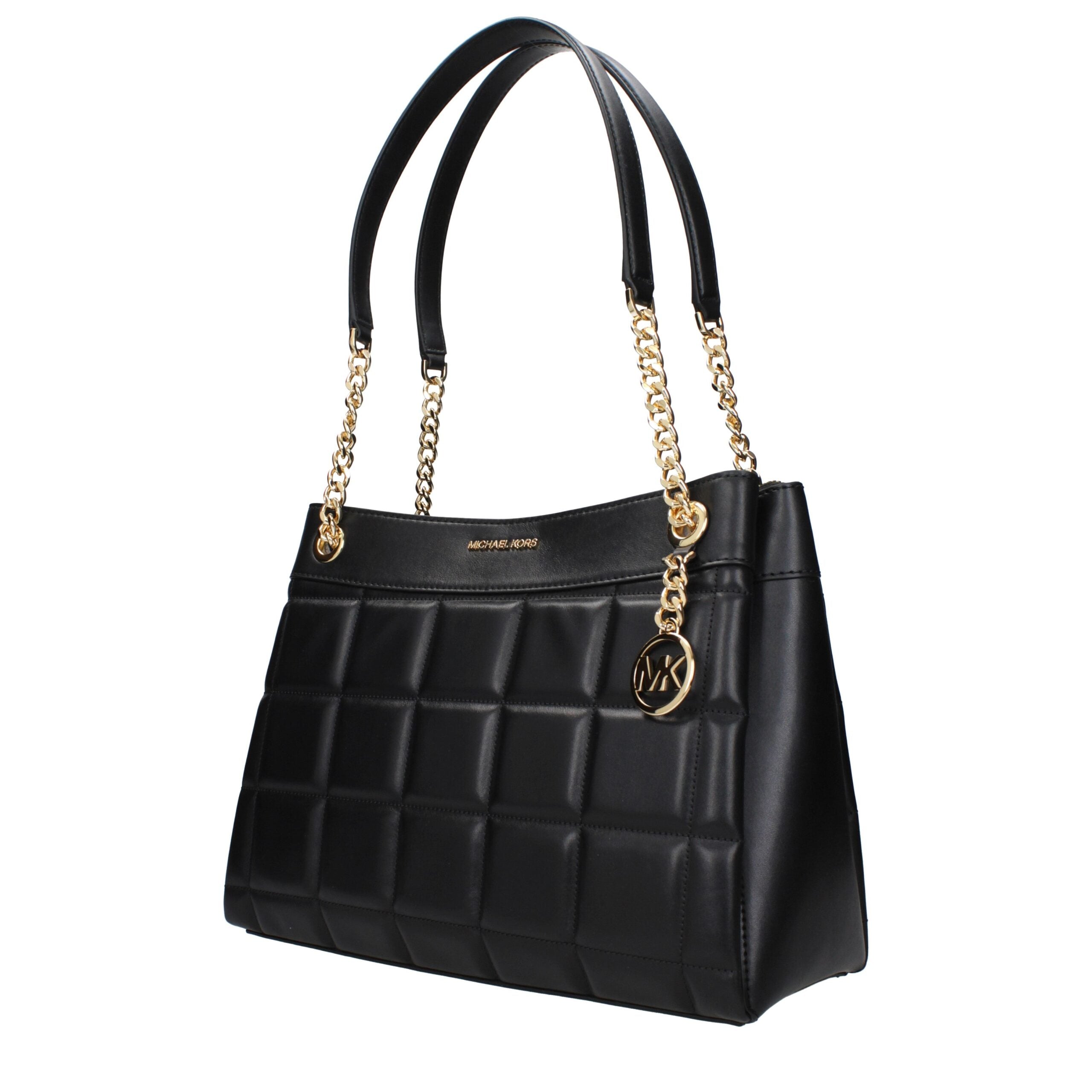 Michael Kors Schwarze Leder Schultertasche
