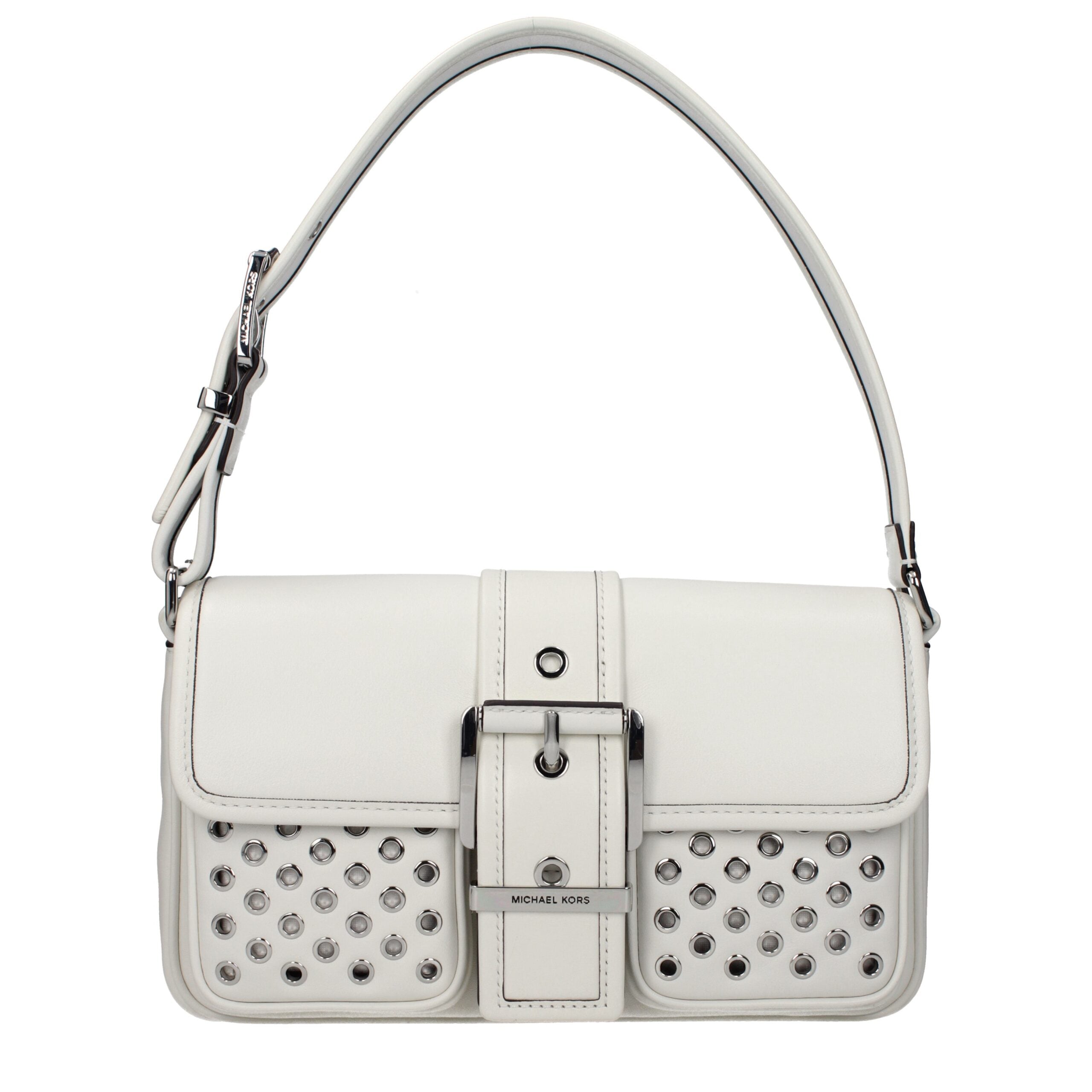 Michael Kors Weiße Leder-Umhängetasche
