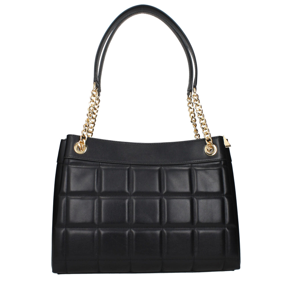 Michael Kors Schwarze Leder Schultertasche
