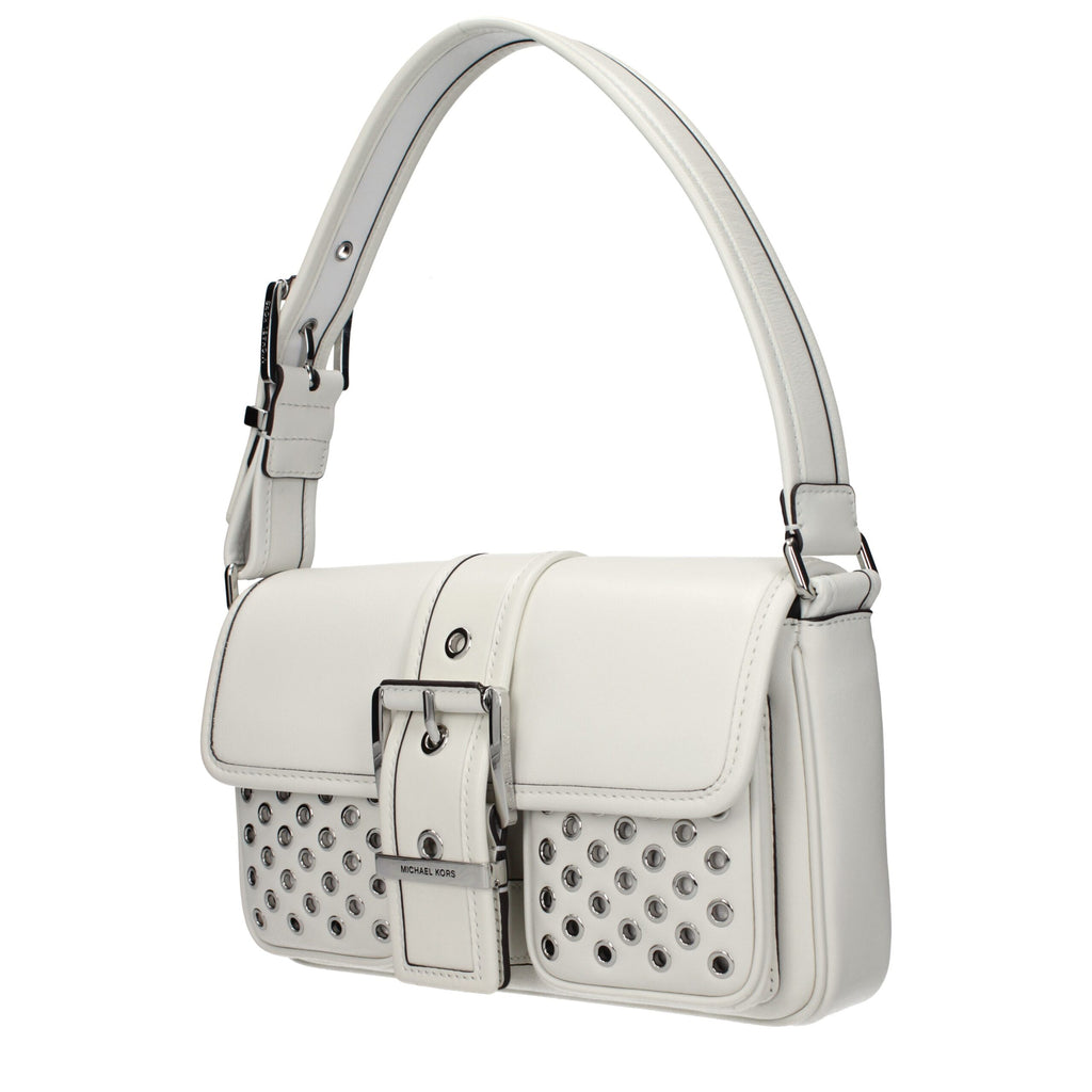 Michael Kors Weiße Leder-Umhängetasche