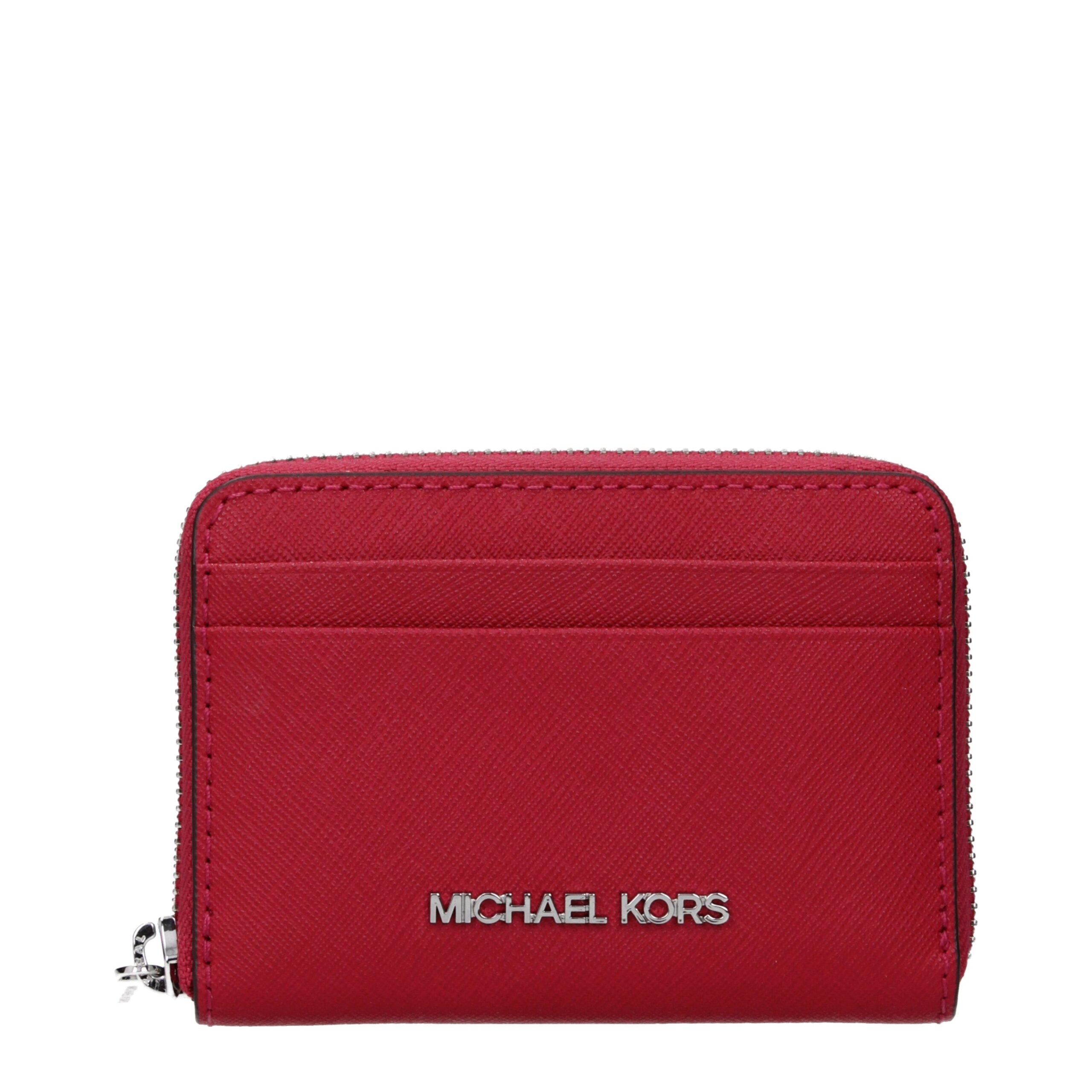 Michael Kors Rotes Lederkartenetui