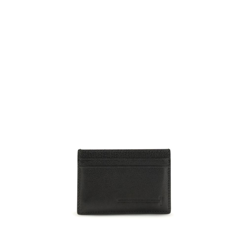 Tom Ford Schwarzes Kalbsleder Bos Taurus Portemonnaie