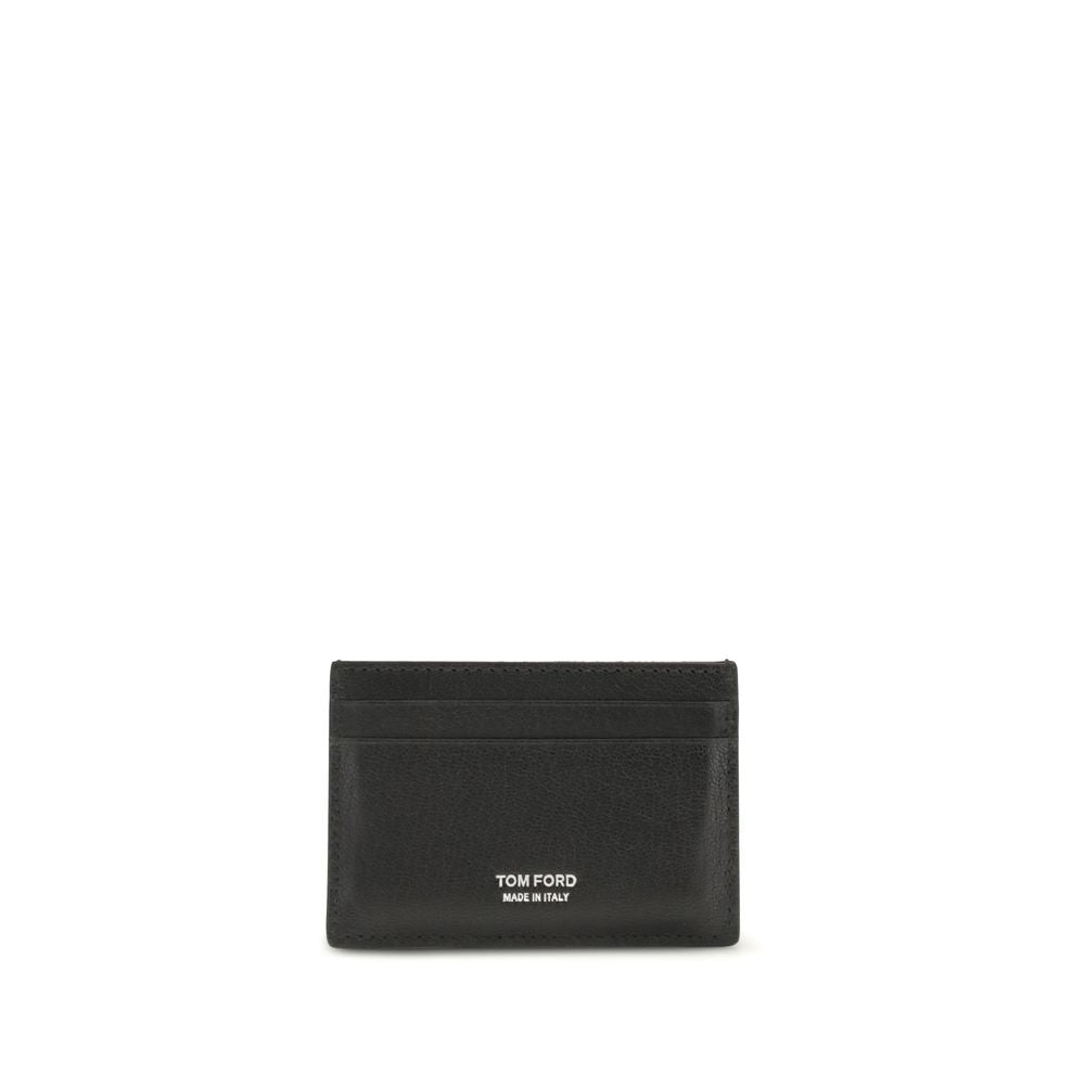 Tom Ford Schwarzes Kalbsleder Bos Taurus Portemonnaie