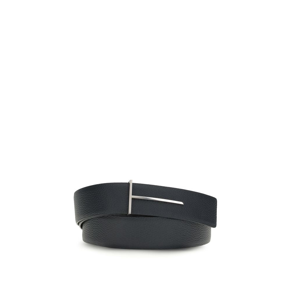 Tom Ford Blauer Kalbsleder Bos Taurus Regular Gürtel