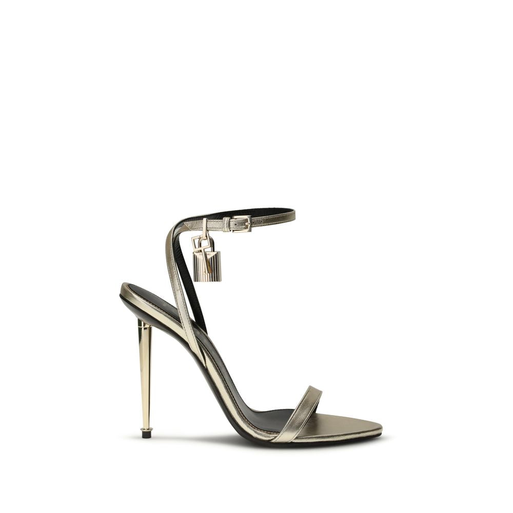 Tom Ford Stilettosandalen aus Ziegenleder in Gold