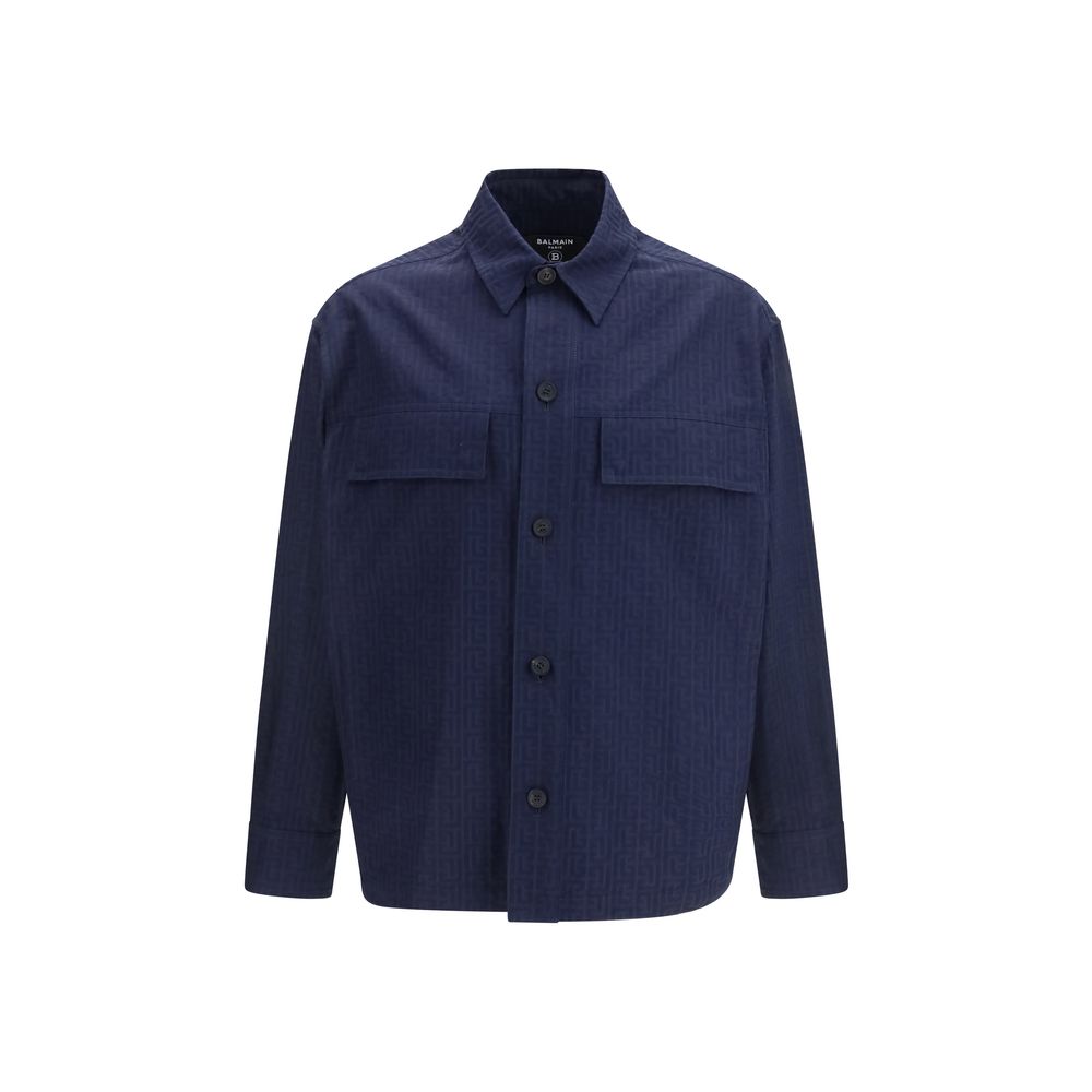 Balmain Blauer Baumwollmantel