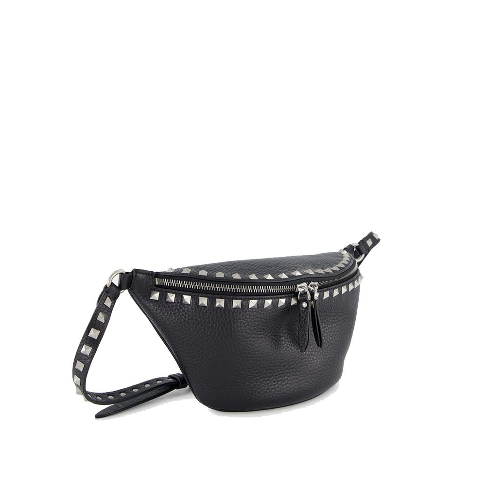 Valentino Garavani Schwarze Gürteltasche aus Kalbsleder