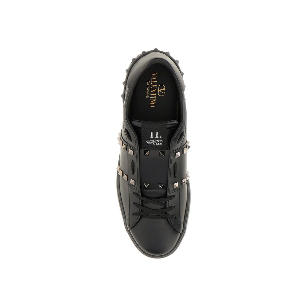 Valentino Garavani Schwarze Leder Low-Top-Sneaker