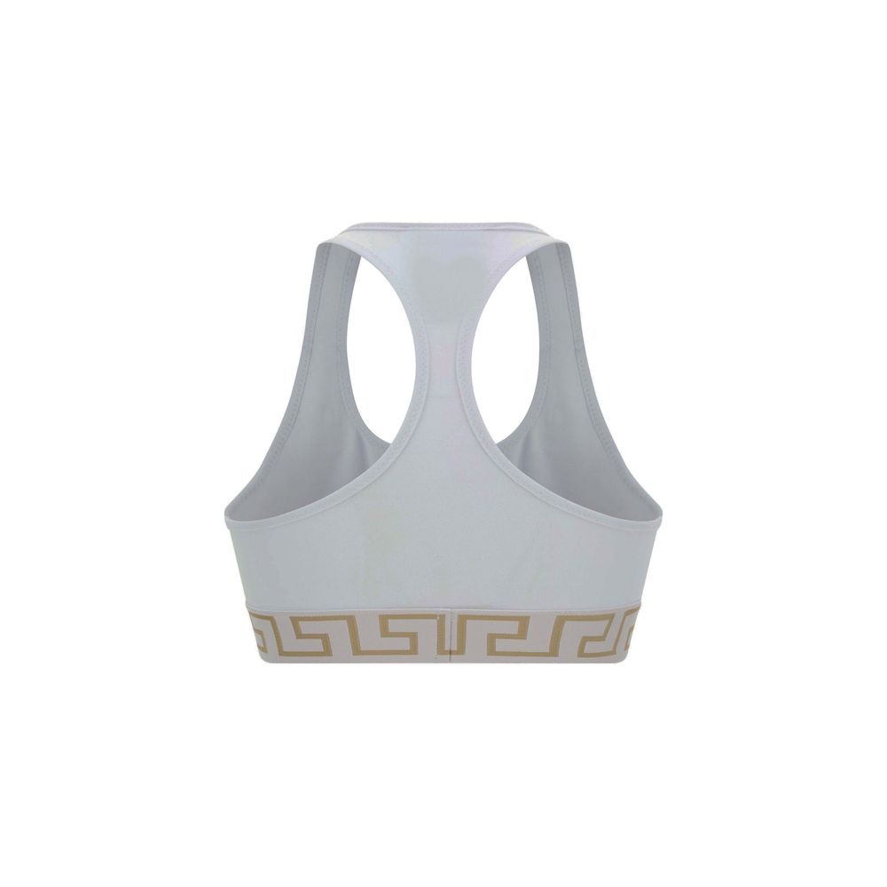 Versace Weißer Baumwoll-Sport-BH