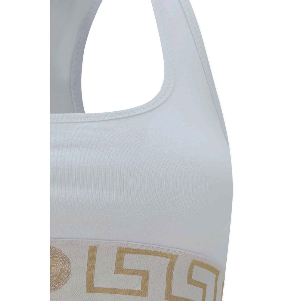 Versace Weißer Baumwoll-Sport-BH