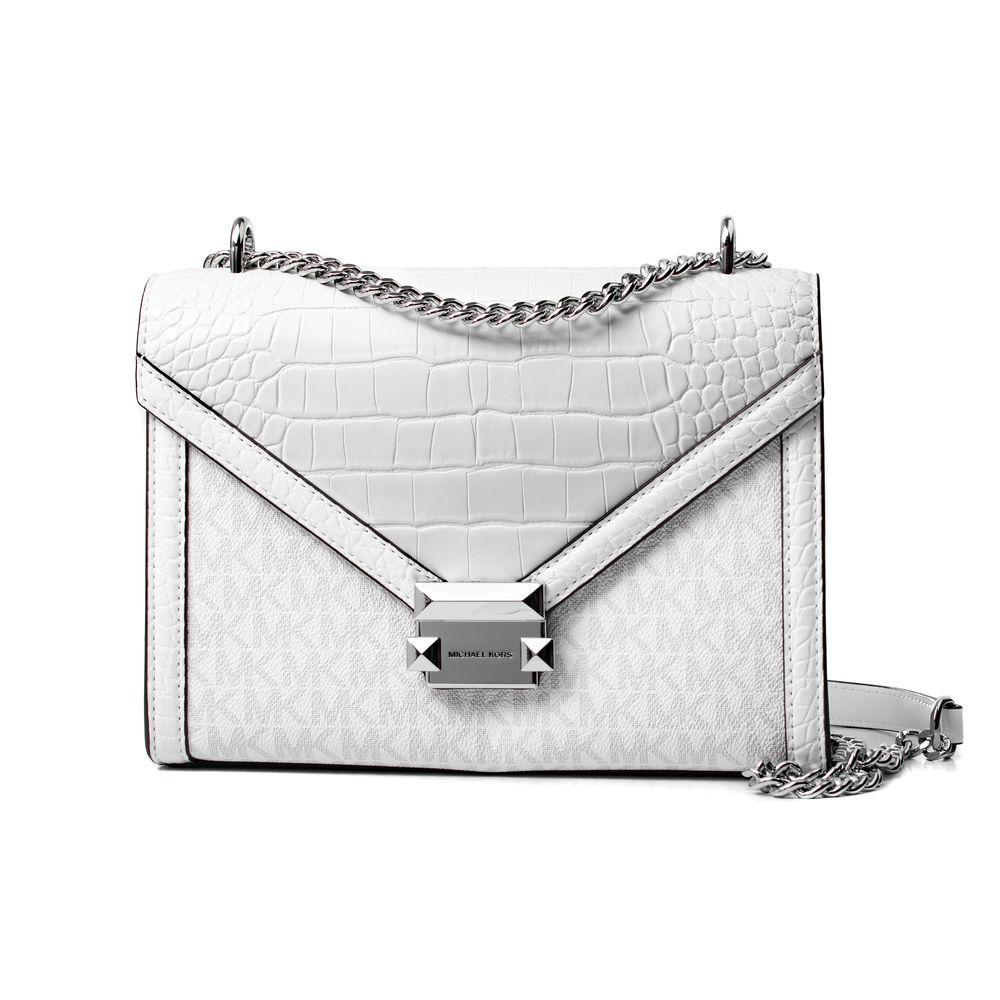 Michael Kors Weiße Canvas Umhängetasche