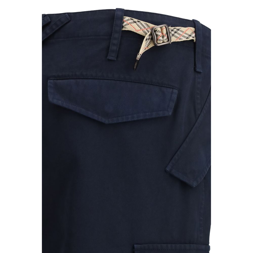 Burberry Blaue Cargo-Hose aus Baumwolle