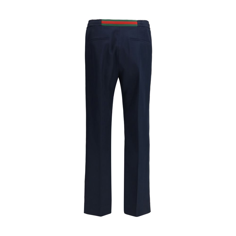 Gucci Blaue Freizeithose aus Polyester