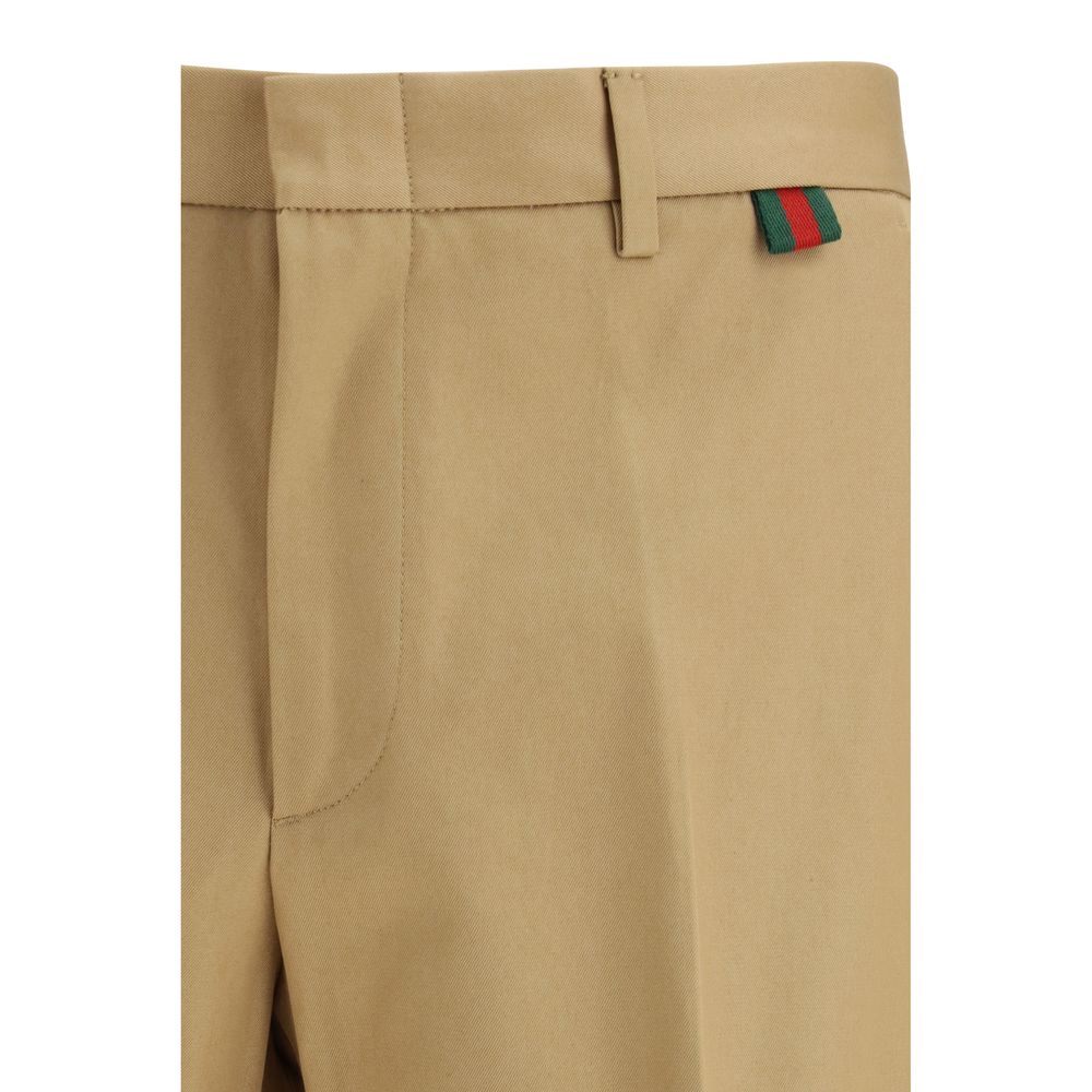 Gucci Beige Baumwollhose für den Alltag