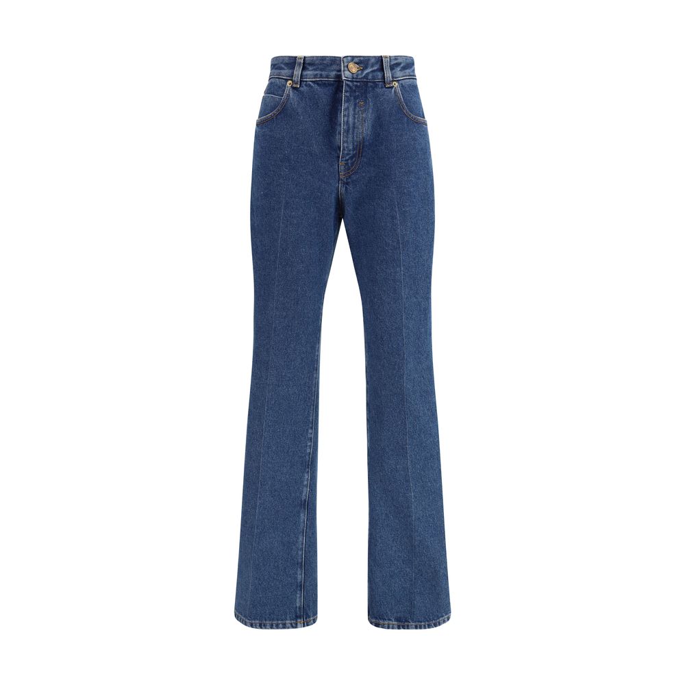 Balmain Blaue Baumwoll-Jeans mit geradem Bein