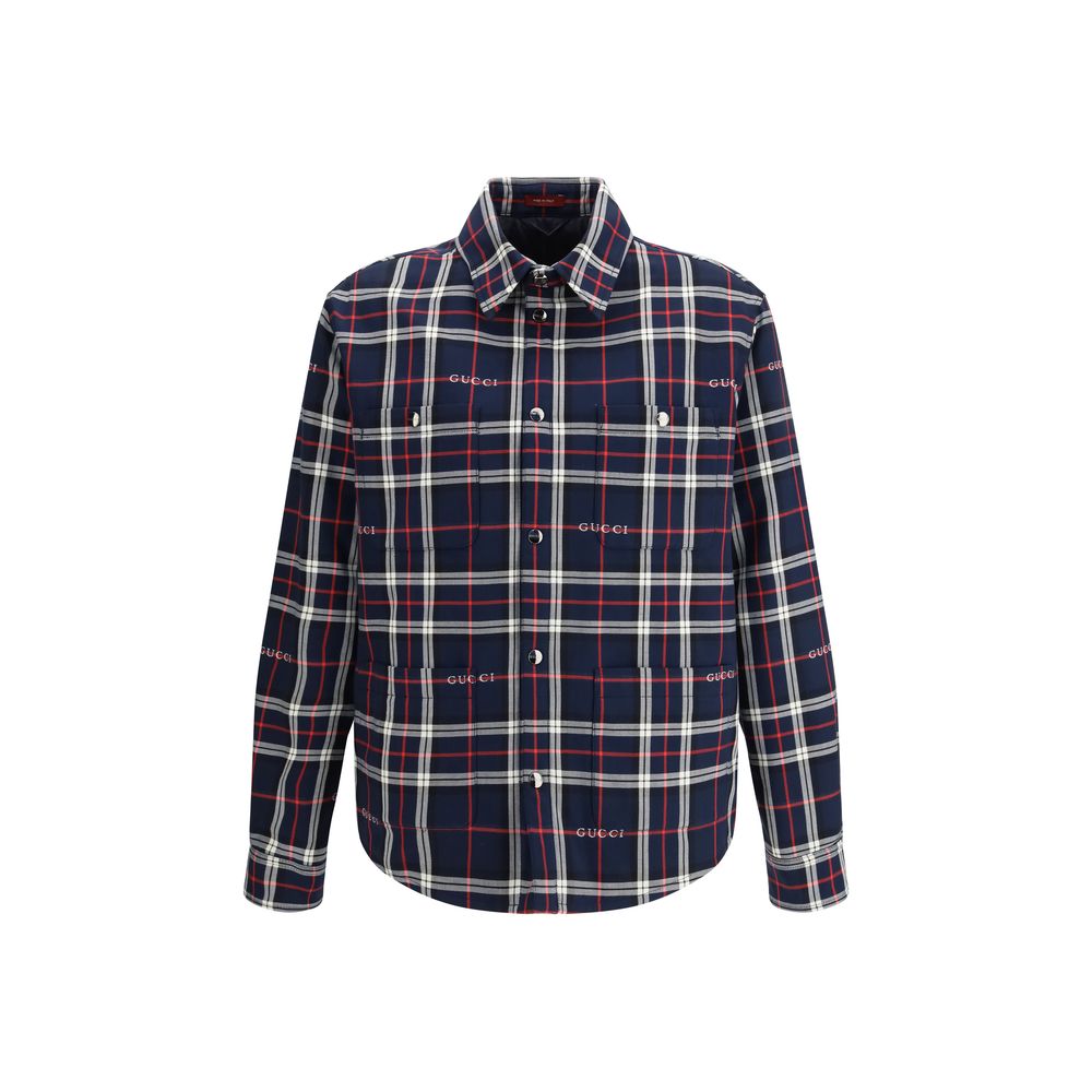 Gucci Blaue Baumwolljacke und Mantel