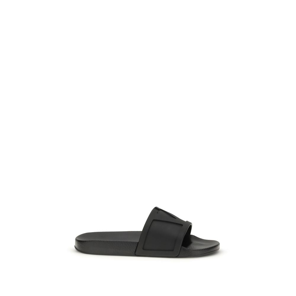 Valentino Garavani Schwarze Gummisandalen