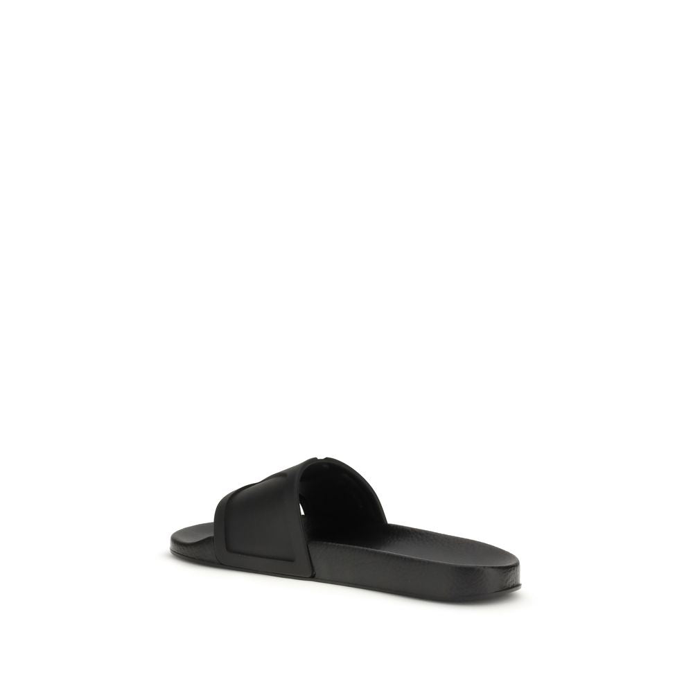 Valentino Garavani Schwarze Gummisandalen