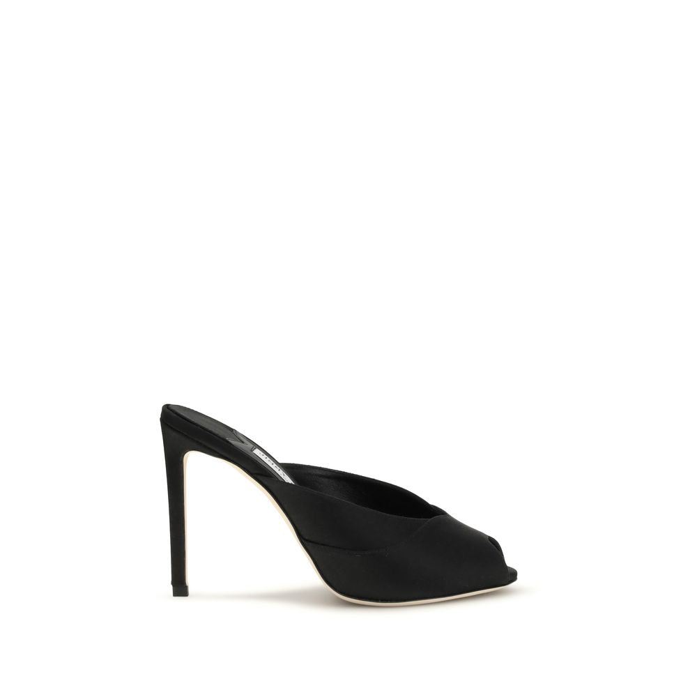 Jimmy Choo Schwarze Kalbsleder Bos Taurus Stiletto-Sandalen