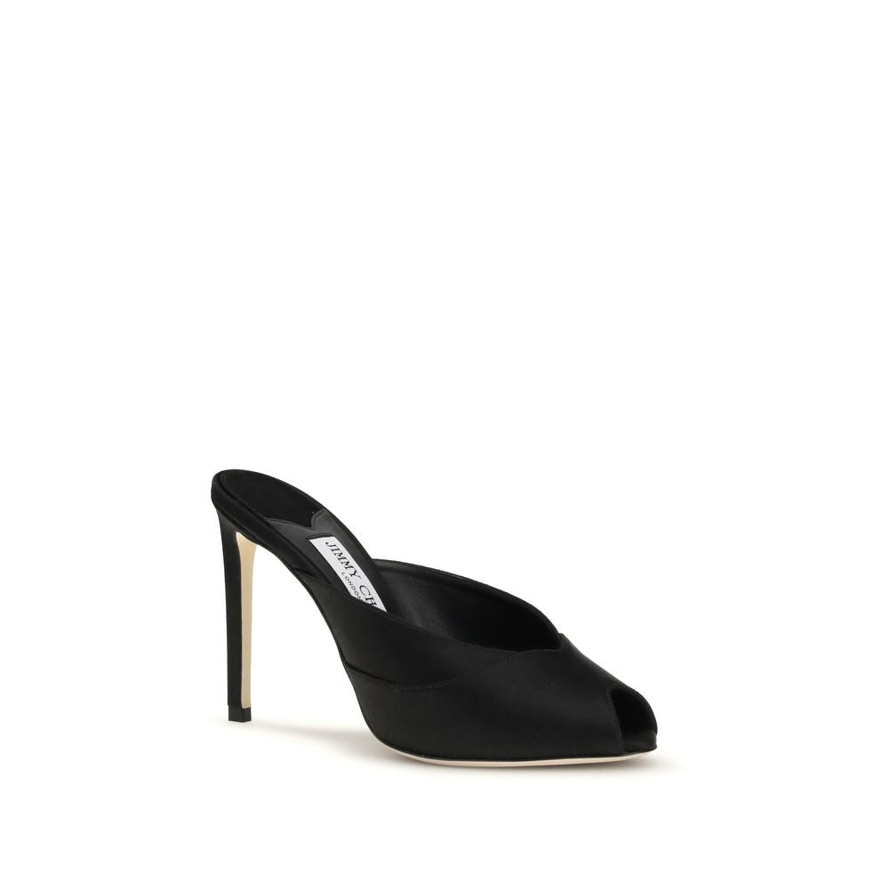 Jimmy Choo Schwarze Kalbsleder Bos Taurus Stiletto-Sandalen