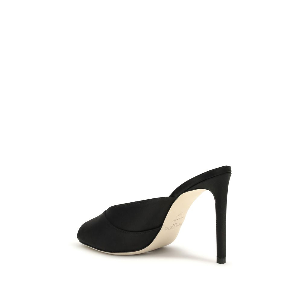 Jimmy Choo Schwarze Kalbsleder Bos Taurus Stiletto-Sandalen