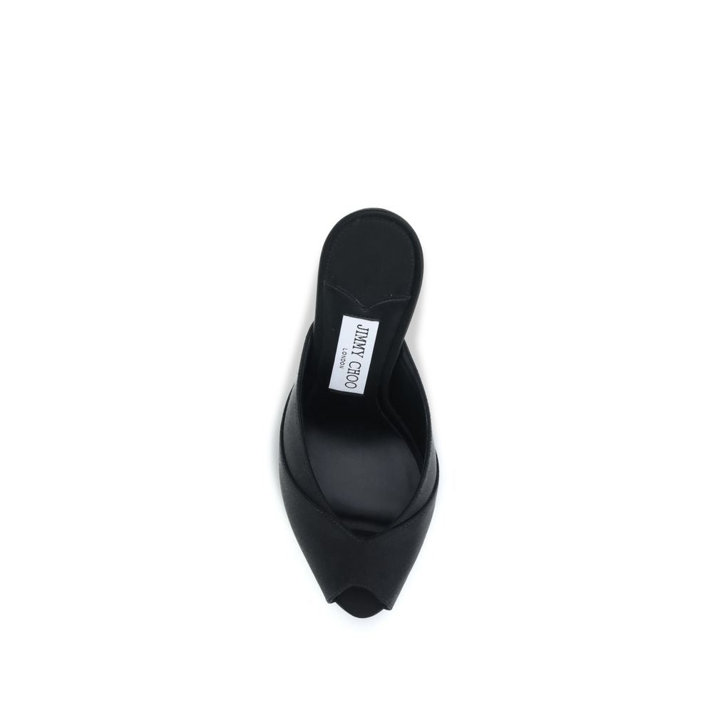 Jimmy Choo Schwarze Kalbsleder Bos Taurus Stiletto-Sandalen