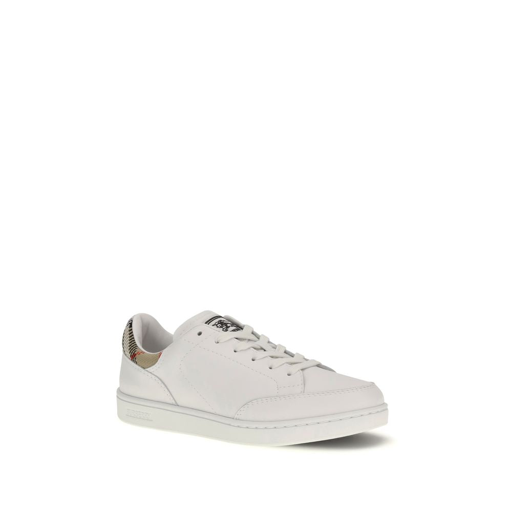Burberry Weiße Low-Top-Sneaker aus Kalbsleder Bos Taurus