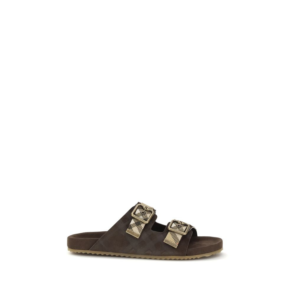 Burberry Braune Polyamid-Sandalen
