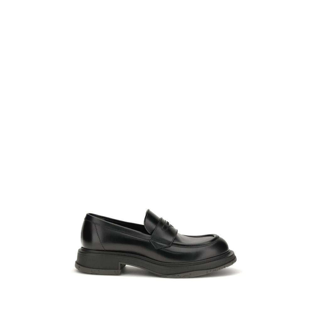 Gucci Schwarze Bos Taurus Kalbsleder Loafer zum Hineinschlüpfen