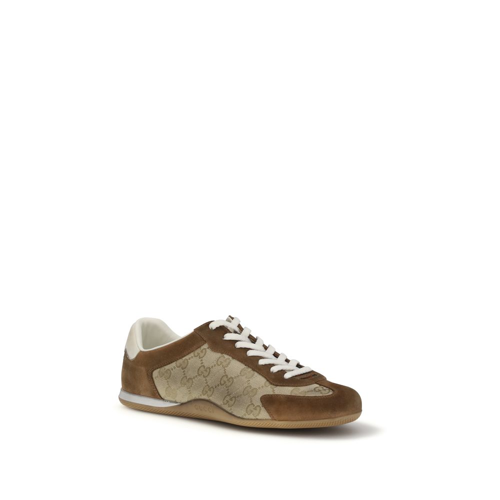 Gucci Braune Kalbsleder Bos Taurus Sneaker
