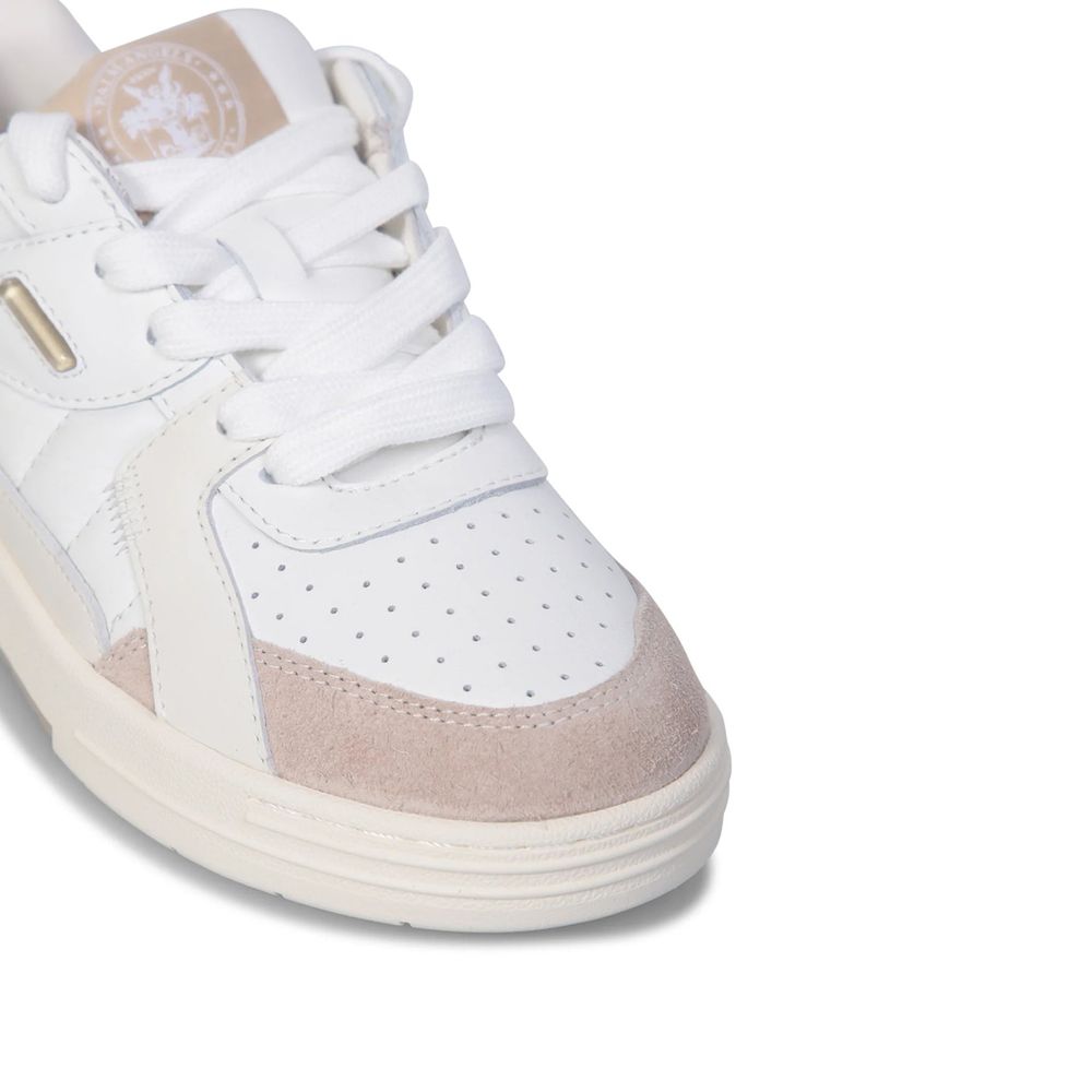 Palm Angels Weiße Kalbsleder-Sneaker