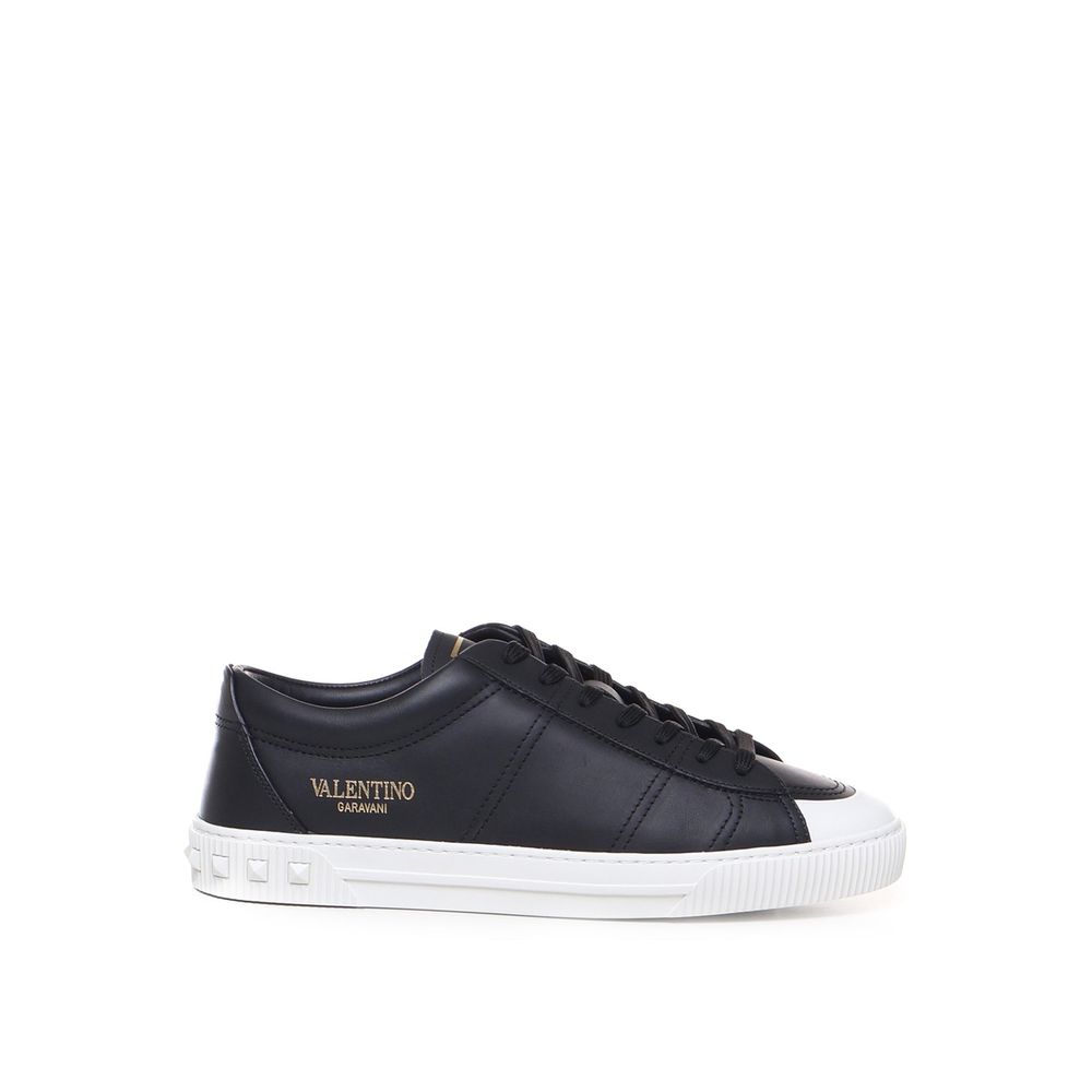 Valentino Garavani Schwarze Kalbsleder Low-Top-Sneaker