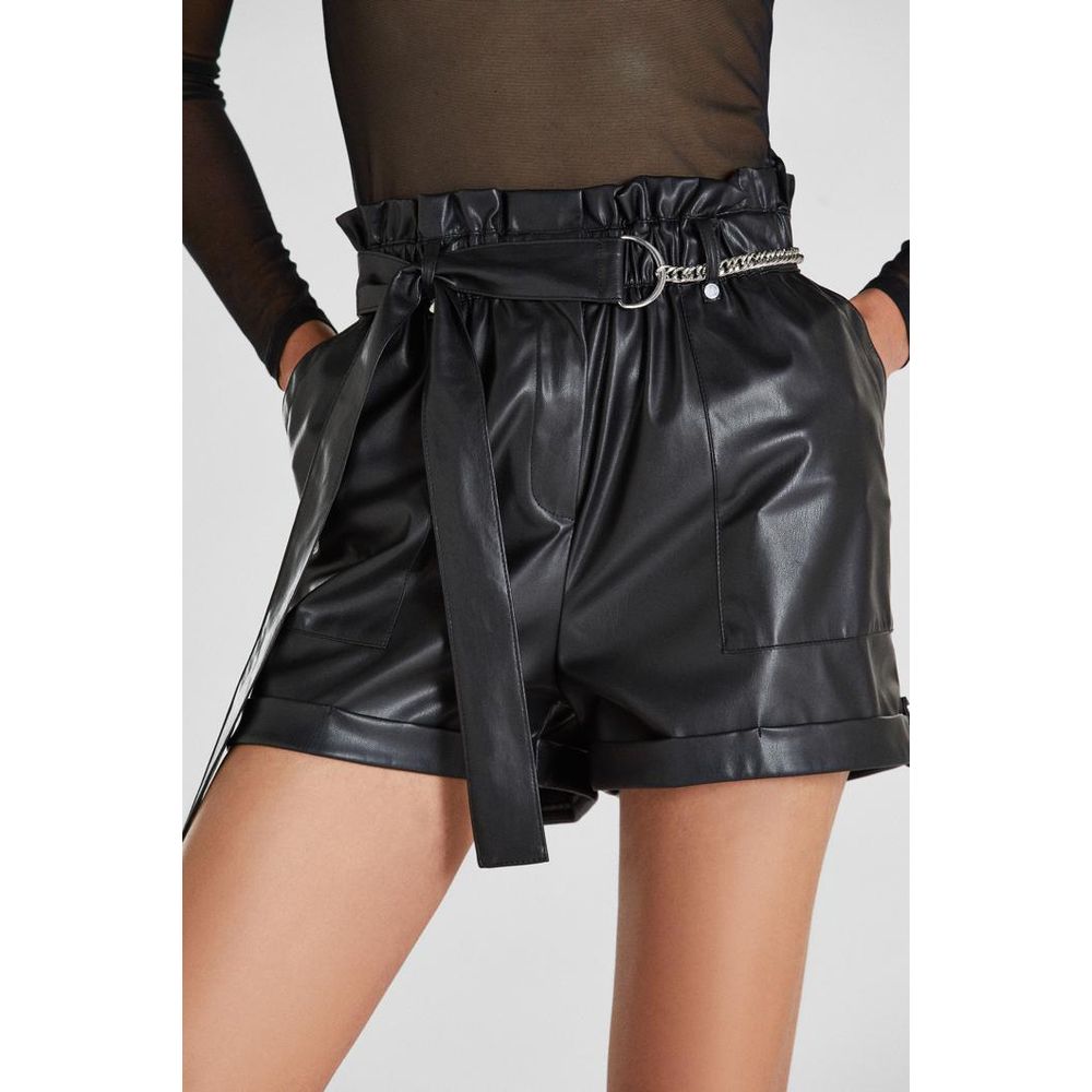 Patrizia Pepe Schwarze Shorts aus Polyethylen