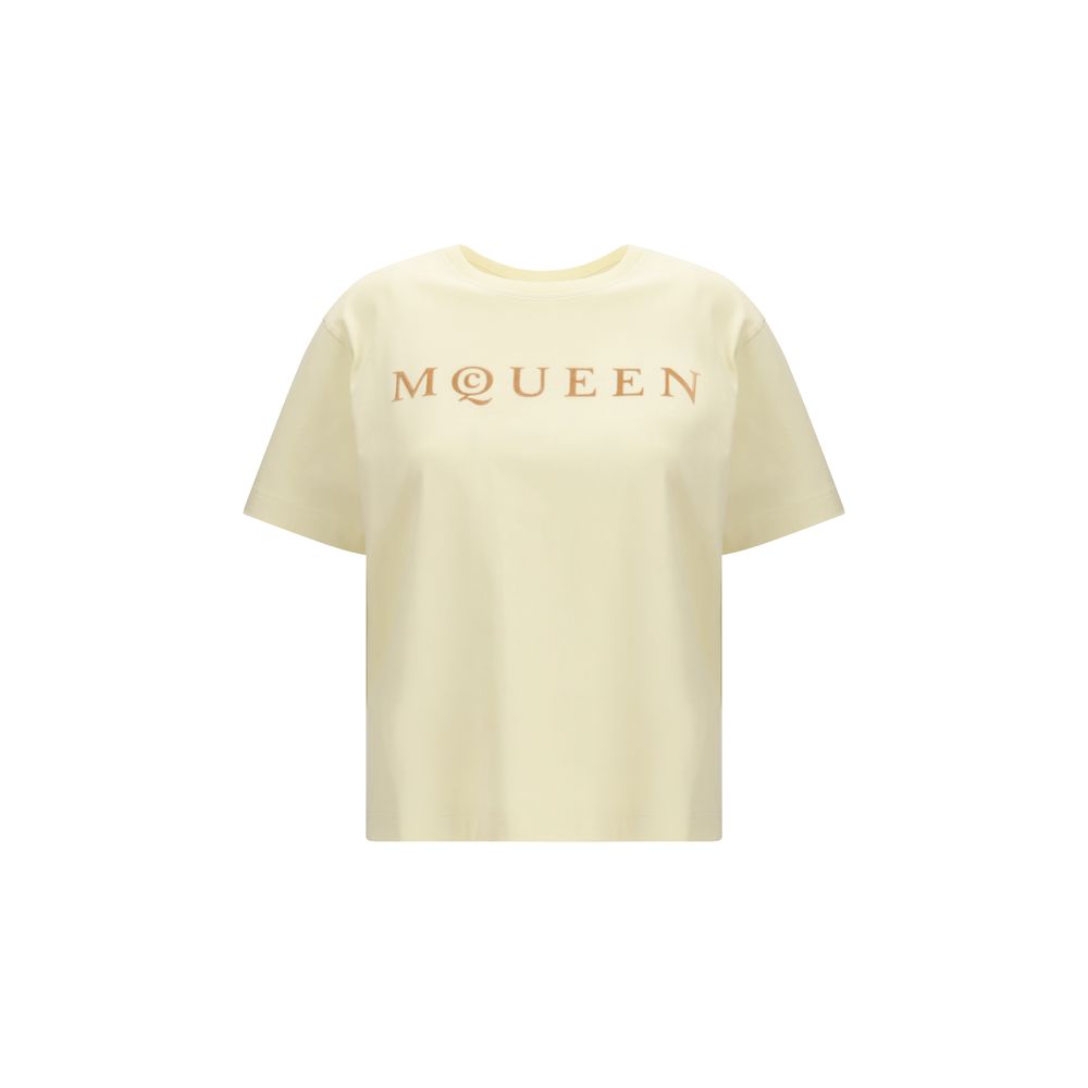 Alexander McQueen Zweifarbige Baumwoll-T-Shirt