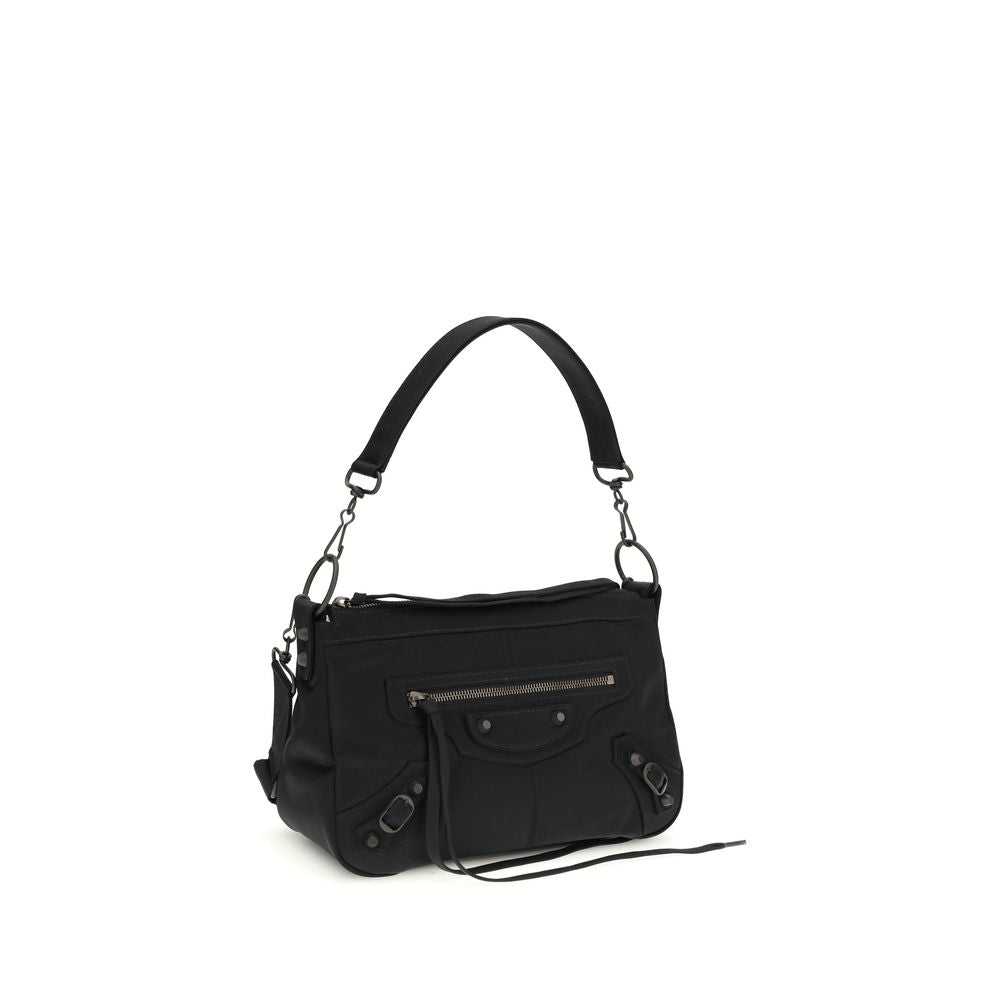 Balenciaga Schwarze Schultertasche aus Polyamid