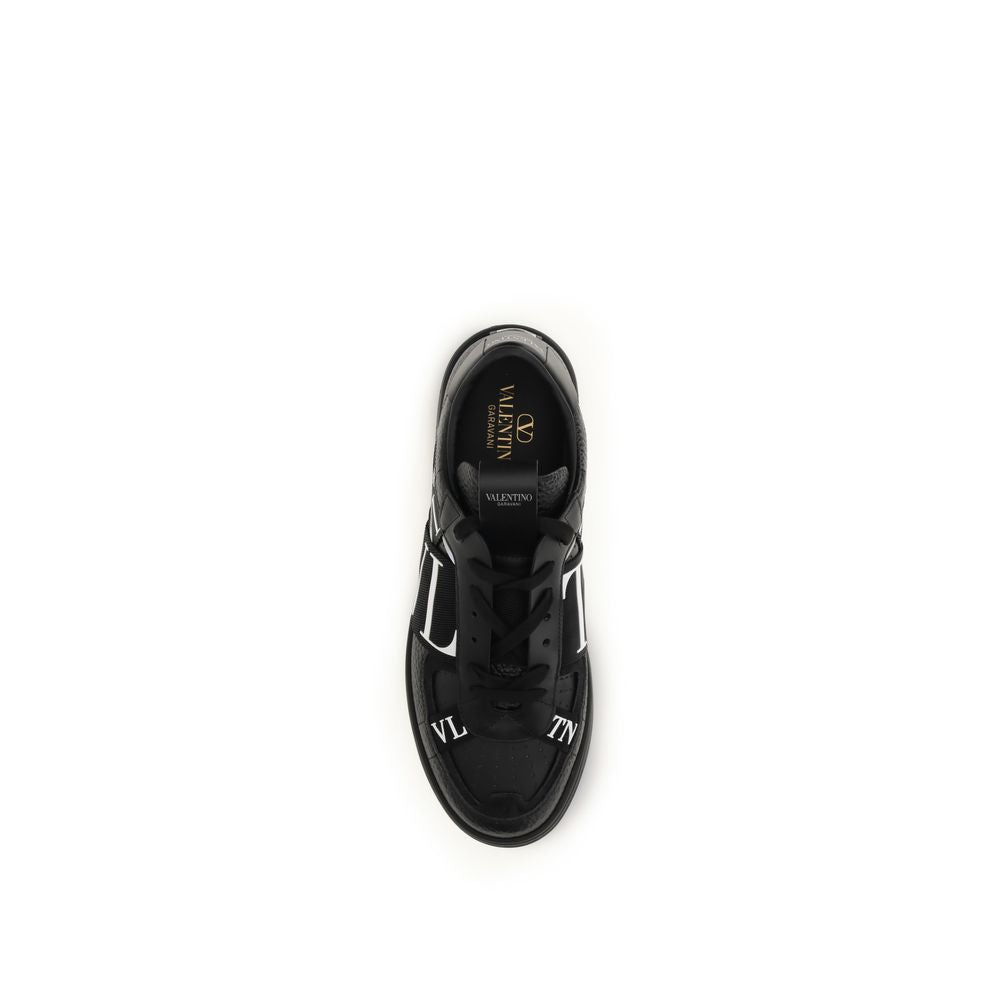 Valentino Garavani Schwarze Bos Taurus Kalbsleder Low-Top Sneaker