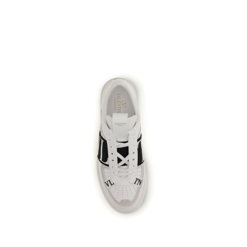 Valentino Garavani Weiße Bos Taurus Kalbsleder Low-Top-Sneaker