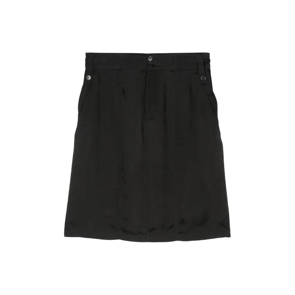 Saint Laurent Schwarzer Minirock aus Cupro