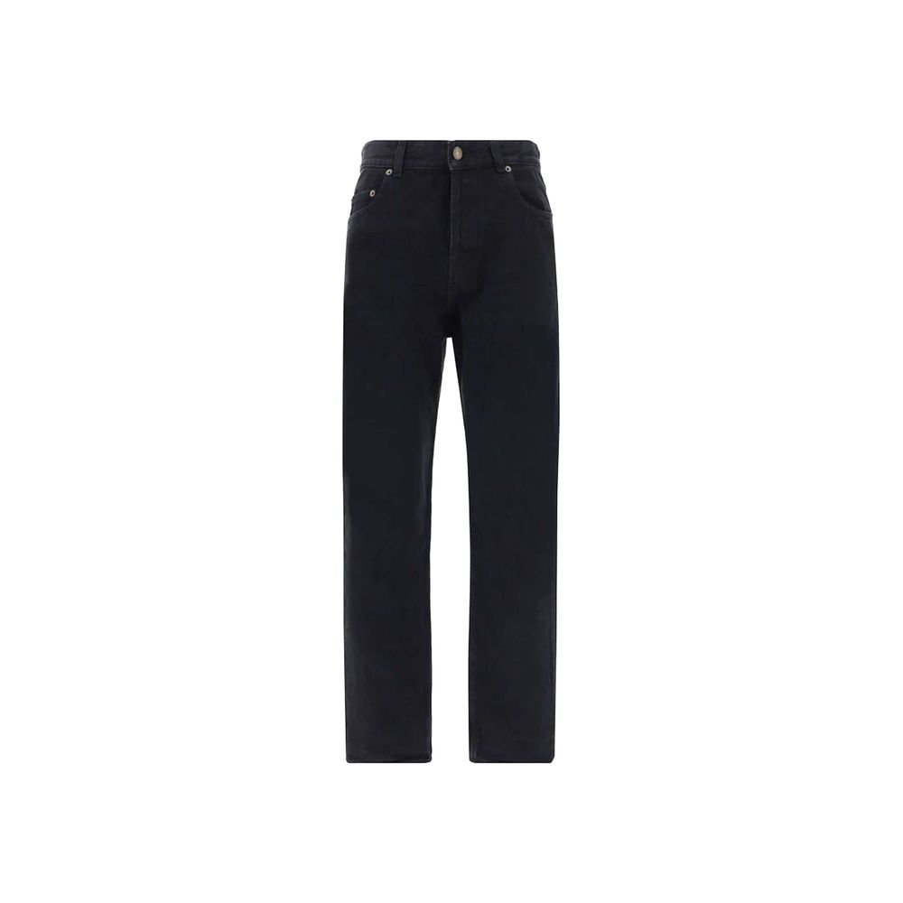 Saint Laurent Schwarze Jeans aus Baumwolle mit geradem Bein