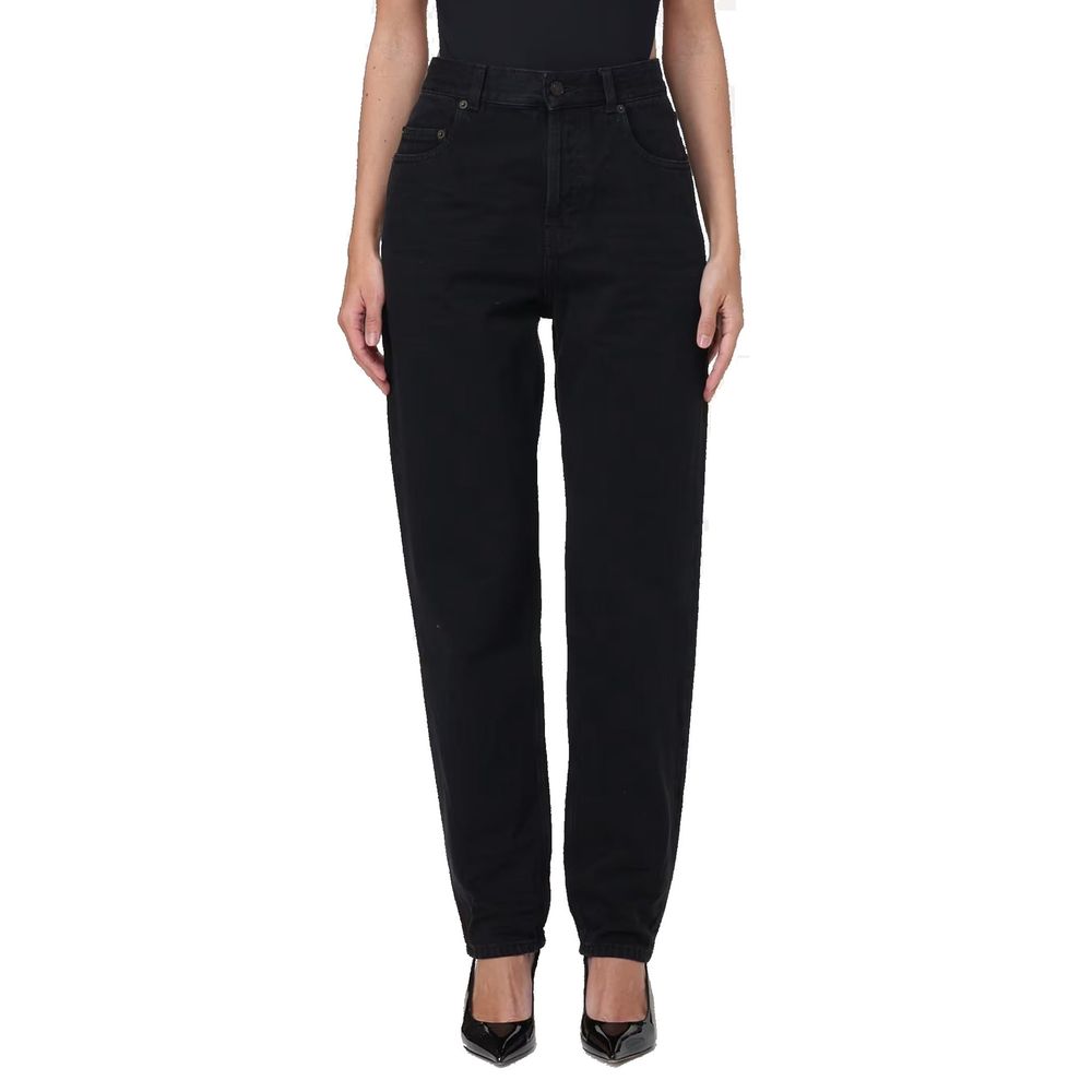 Saint Laurent Schwarze Jeans aus Baumwolle mit geradem Bein
