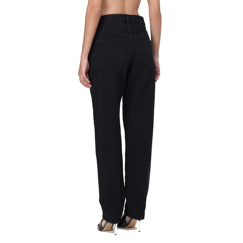 Saint Laurent Schwarze Jeans aus Baumwolle mit geradem Bein
