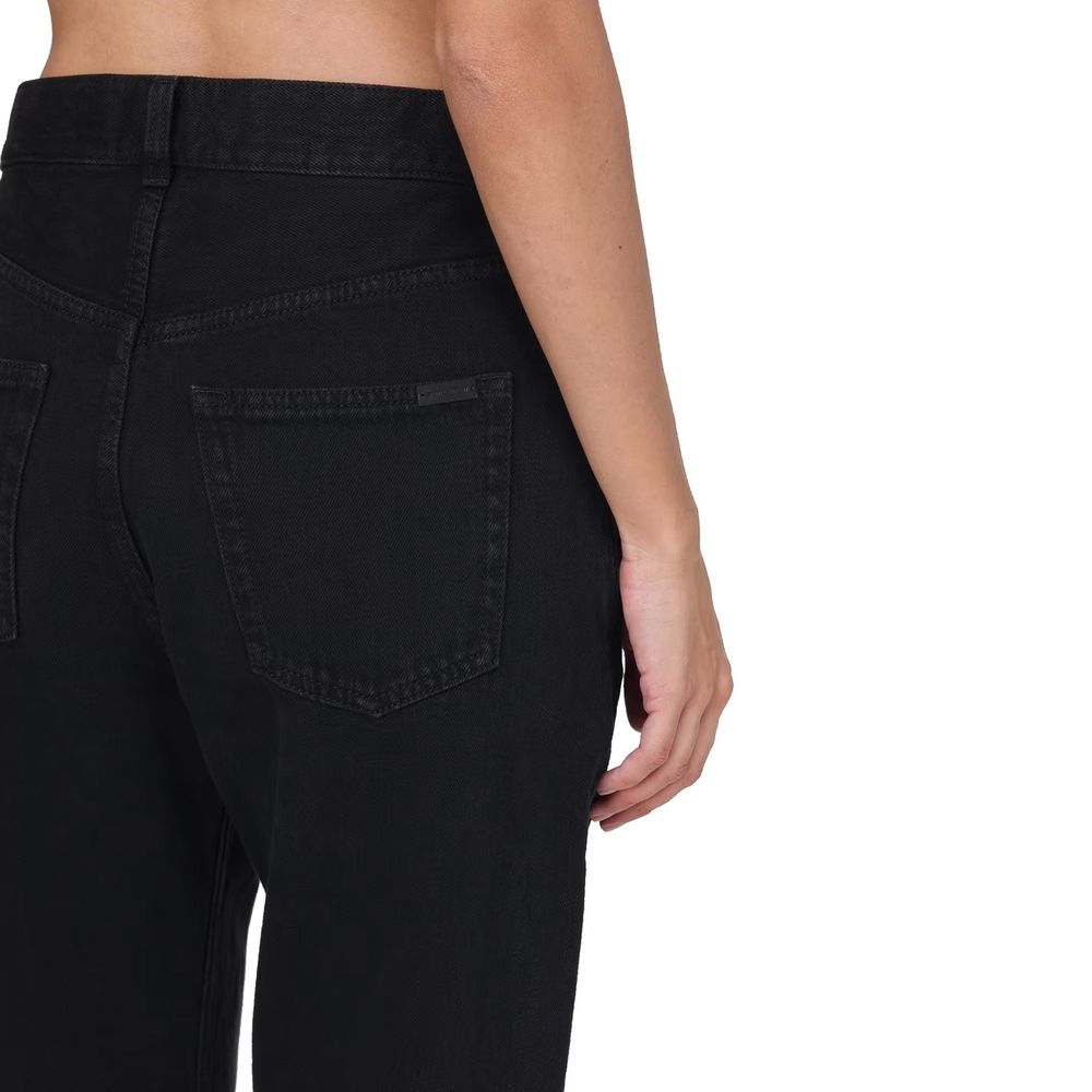Saint Laurent Schwarze Jeans aus Baumwolle mit geradem Bein