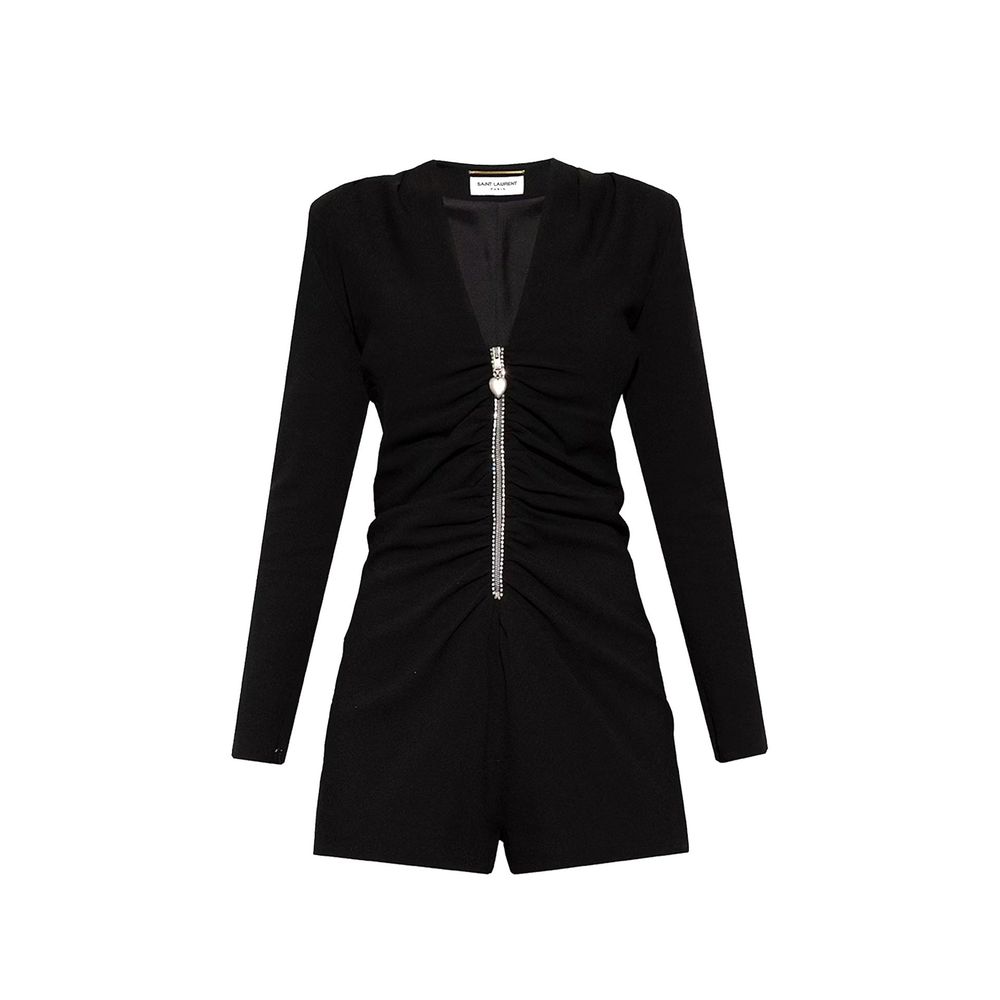 Saint Laurent Schwarzer Jumpsuit aus Acetat